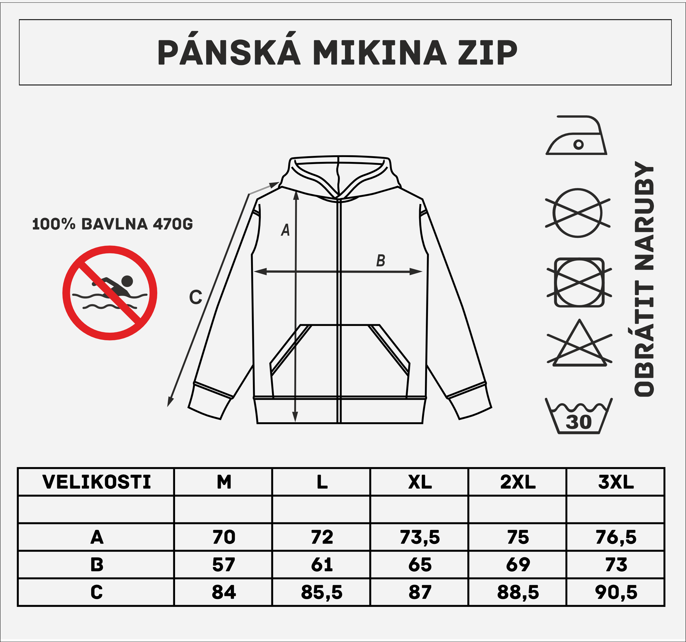 PANSKÉ MIKINA TABULKA